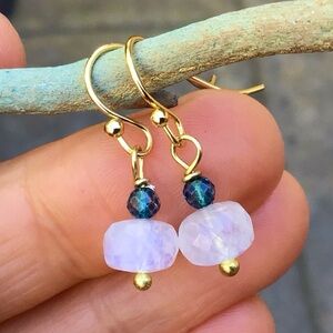 Super Fine Natural Moonstone Earrings Sundance Charm